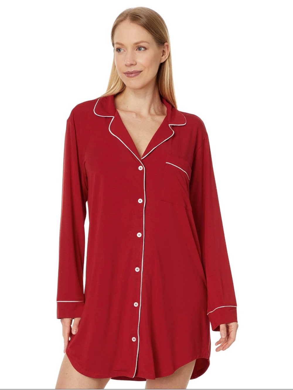 Eberjey Gisele TENCEL™ Modal Sleepshirt - haute red - size medium